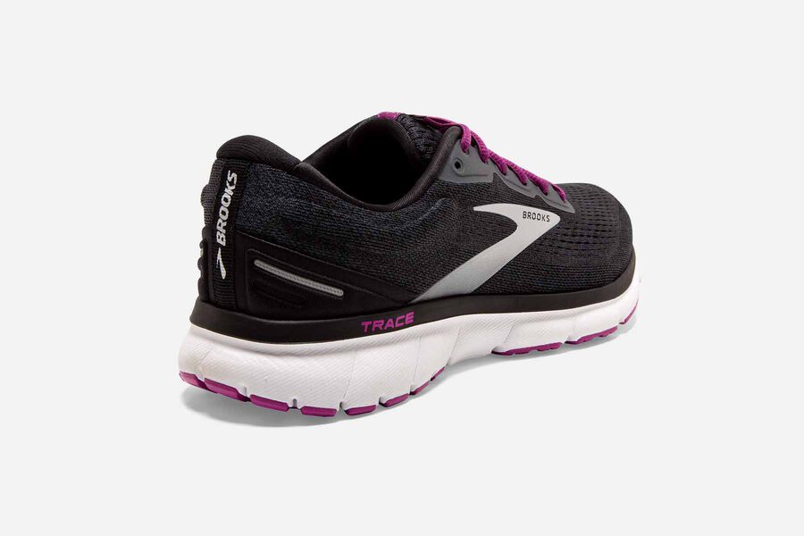 Brooks Trace Road Running Shoes - Womens - Black/Purple - OS3187456